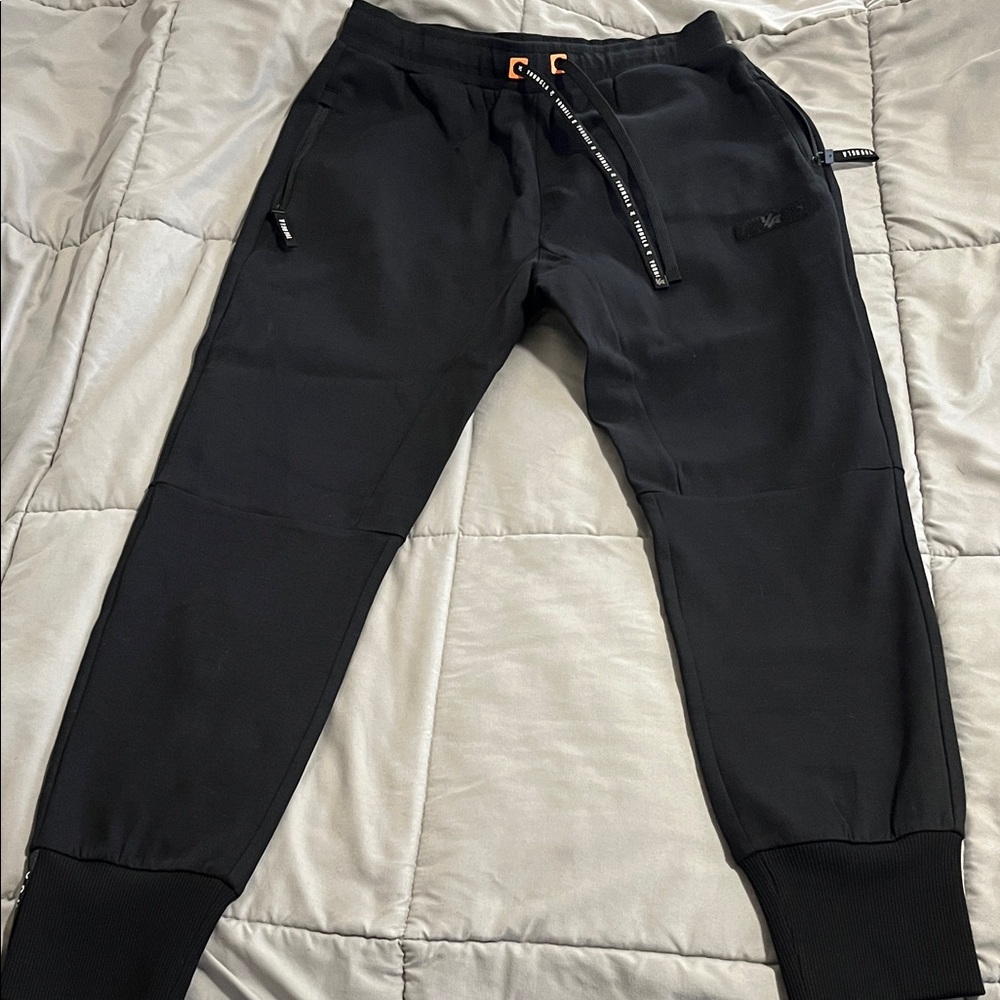 YoungLA Black Joggers with Drawstring